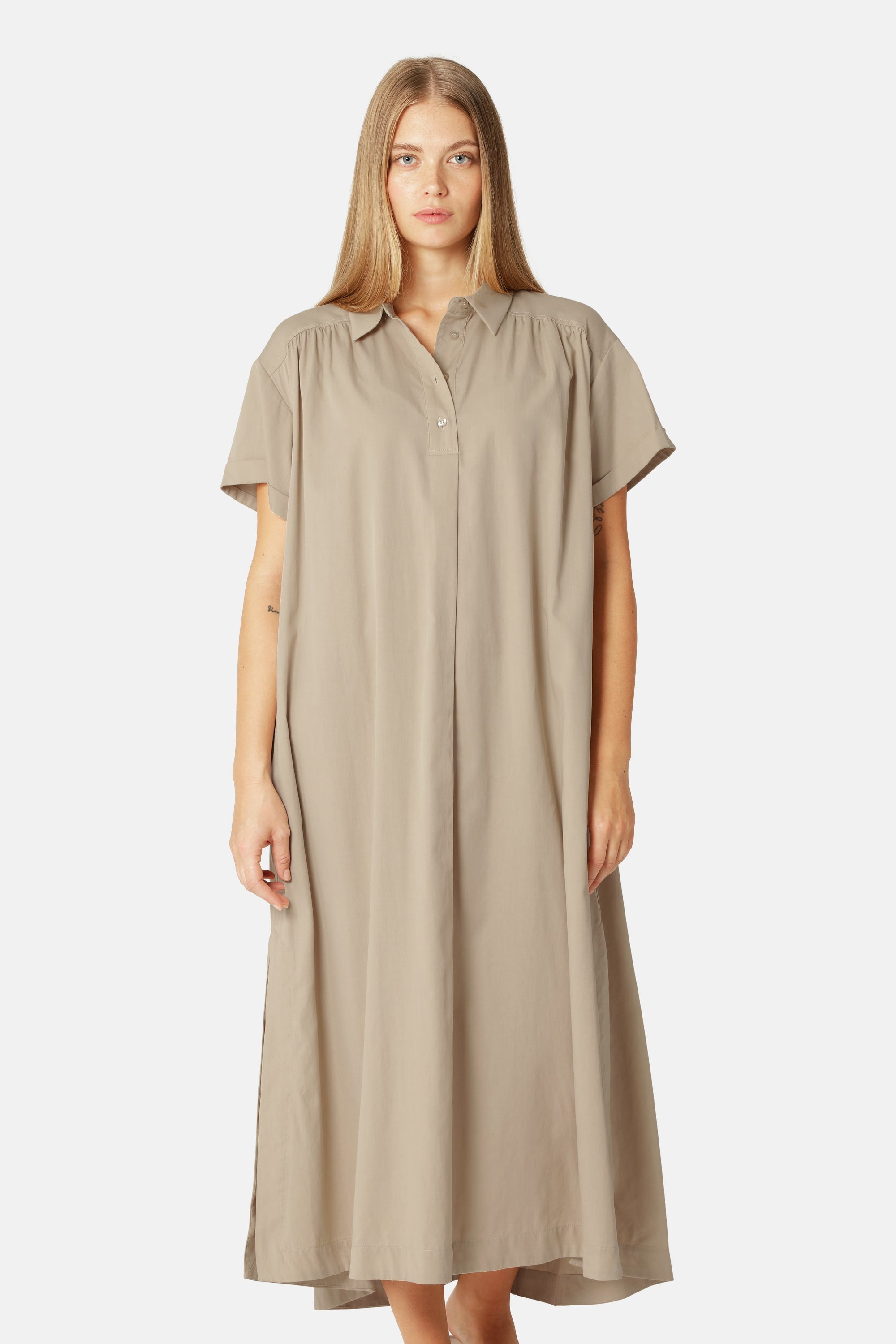 Langes Kleid A-Linie - White Pepper